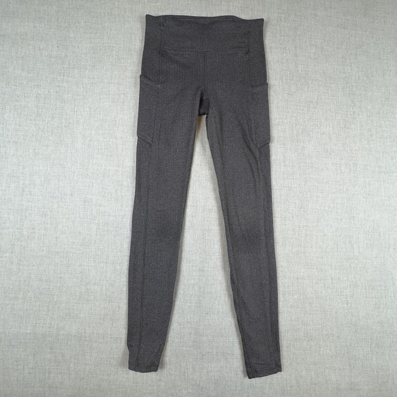 lululemon athletica Pants - Lululemon Pants Womens 4 Gray Textured High Rise Pocket Yoga Leggings Athletic